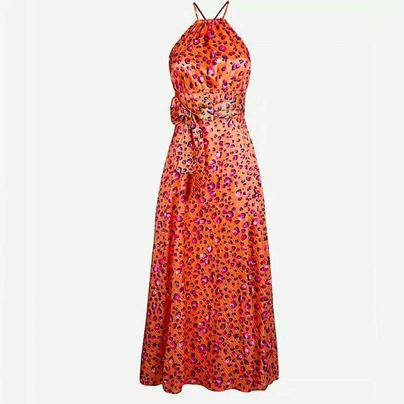 NWT CHRISTAIN SIRIANO Women’s Animal Print Halter Dresss 4 - Picture 1 of 13